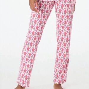 Roller Rabbit Pink and White Pajama Bottoms